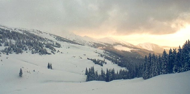 Image - Polonyna Lysycha in the Hutsul Alps (Carpathians) in winter.